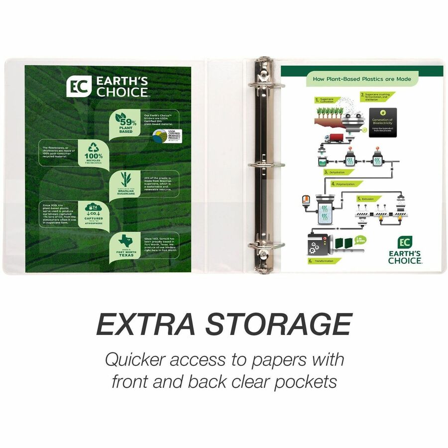 Samsill Earth's Choice Plant-based Durable View Binder - Alternate-Image1