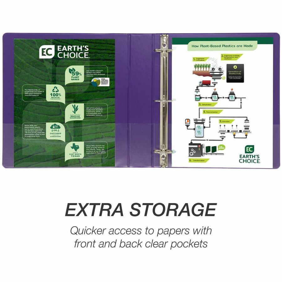 Samsill Earth's Choice Plant-based View Binders - Rear