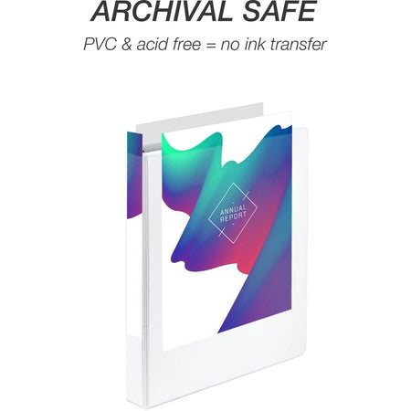 Samsill Economy View Binder: 1’’ Capacity 200 Sheets Round Rings - White - Presentation / Binders