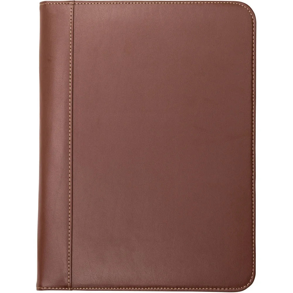 Samsill Leather Letter Pad Folio - Tan 8 1/2’’ x 11’’ - Padfolios & Holders
