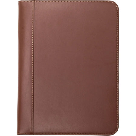 Samsill Leather Letter Pad Folio - Tan 8 1/2’’ x 11’’ - Padfolios & Holders
