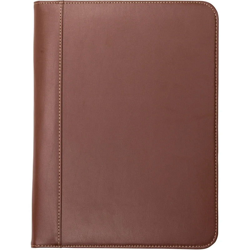 Samsill Leather Letter Pad Folio - Tan 8 1/2’’ x 11’’ - Padfolios & Holders