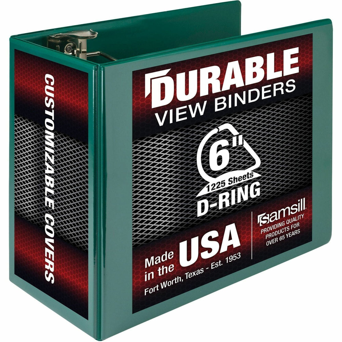 Samsill Nonstick 6" Locking D-Ring View Binder - 2000