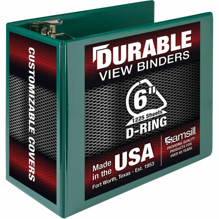 Samsill Nonstick 6" Locking D-Ring View Binder - 2000