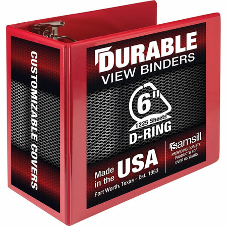 Samsill Nonstick 6" Locking D-Ring View Binder - 2000