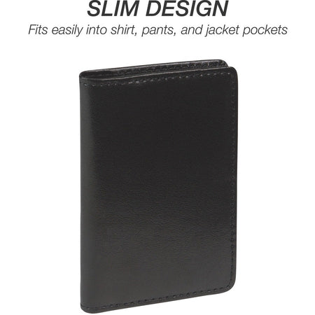 Samsill Regal Carrying Case (Wallet) Business Card - Black - Alternate-Image2