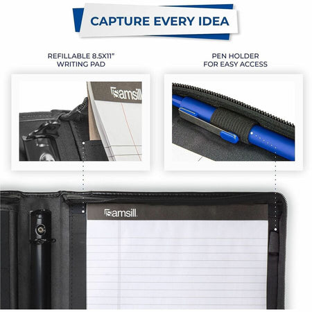 Samsill Regal Letter Pad Folio with Fastener - Alternate-Image5