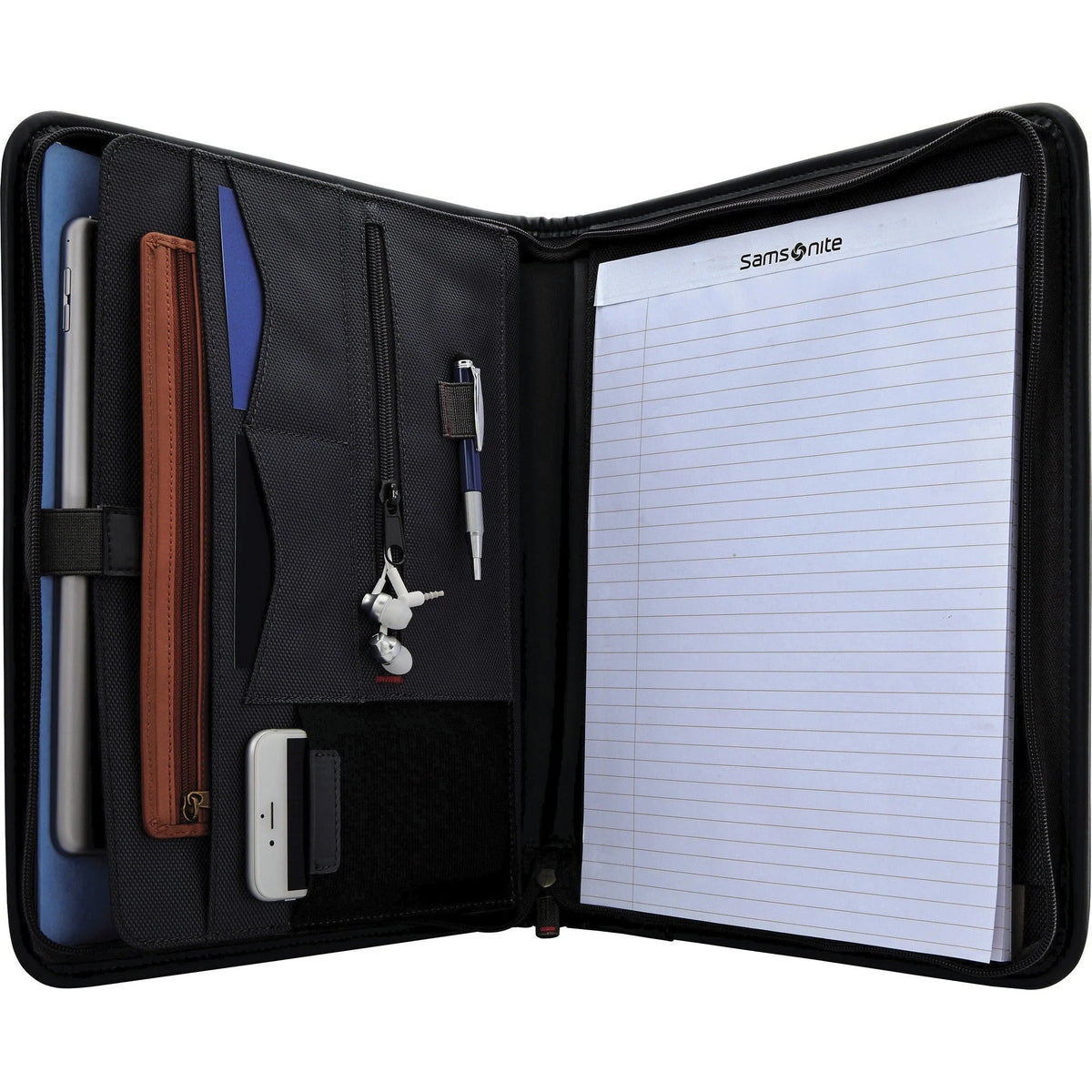 Samsonite Tablet Portfolio Case - Black Scuff & Scratch Resistant - Padfolios Pad Holders