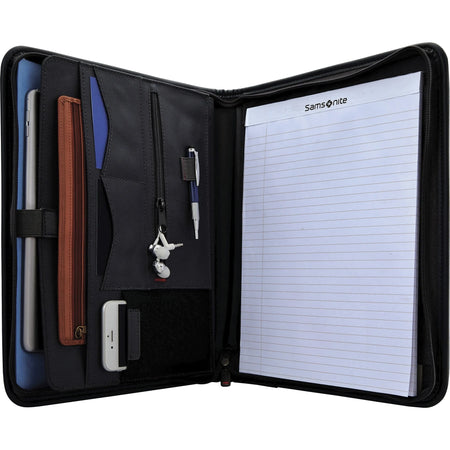 Samsonite Tablet Portfolio Case - Black Scuff & Scratch Resistant - Padfolios Pad Holders