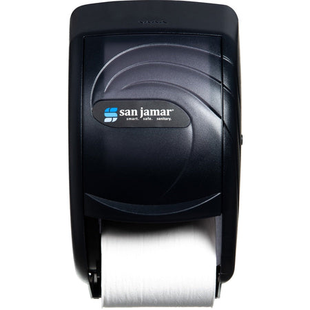 San Jamar Duett Standard Bath Tissue Dispenser - Roll - 2 x - 12.8’’ Height 7.5’’ Width 7’’ Depth - Plastic - Bathroom
