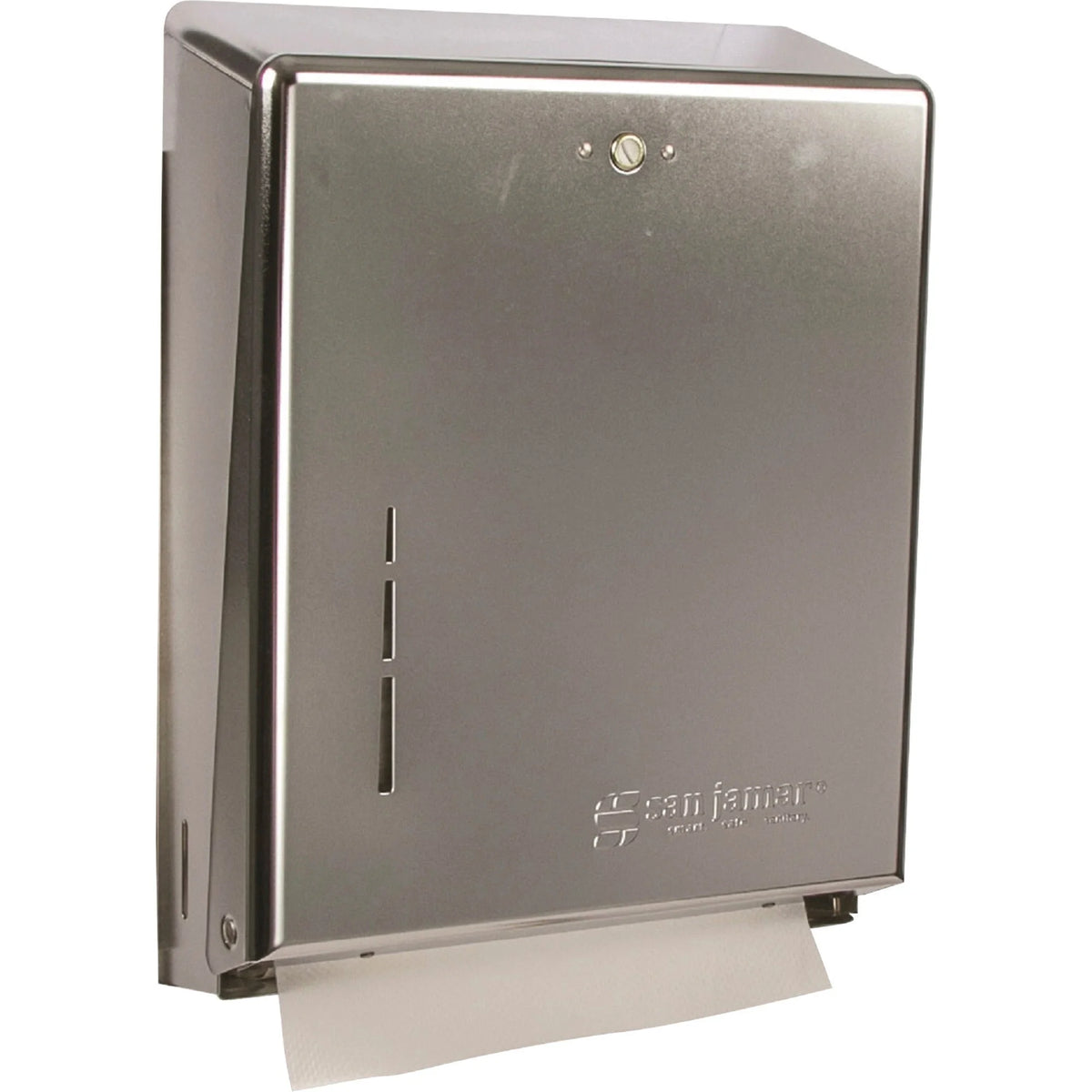 San Jamar Paper Towel Dispensers - Stainless Steel Key Lock Touch-free - 5/Carton