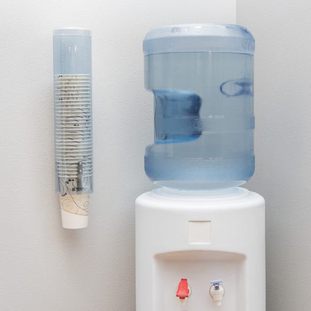 San Jamar Pull-type Water Cup Dispenser - 16’’ Tube - 3.39’’ Rim Diameter - Pull Dispensing - Paper Cups Supported