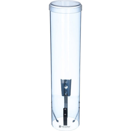 San Jamar Pull-type Water Cup Dispenser - 16’’ Tube - 3.39’’ Rim Diameter - Pull Dispensing - Paper Cups Supported