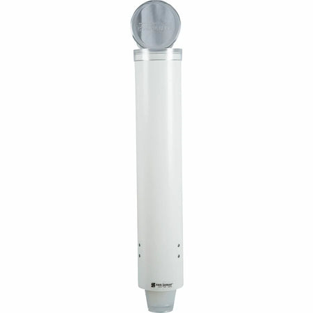 San Jamar Small Pull-type Cup Dispenser - Wall Mountable - Transparent White - Dispensers & Organizers