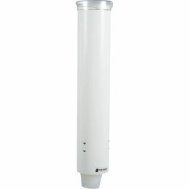 San Jamar Small Pull-type Cup Dispenser - Wall Mountable - Transparent White - Dispensers & Organizers
