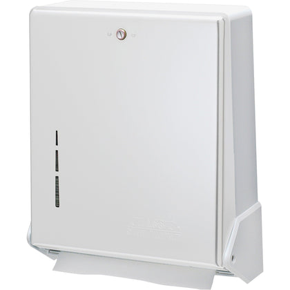 San Jamar True Fold Towel Dispenser: Touch-free Break Resistant - White - Paper Dispensers