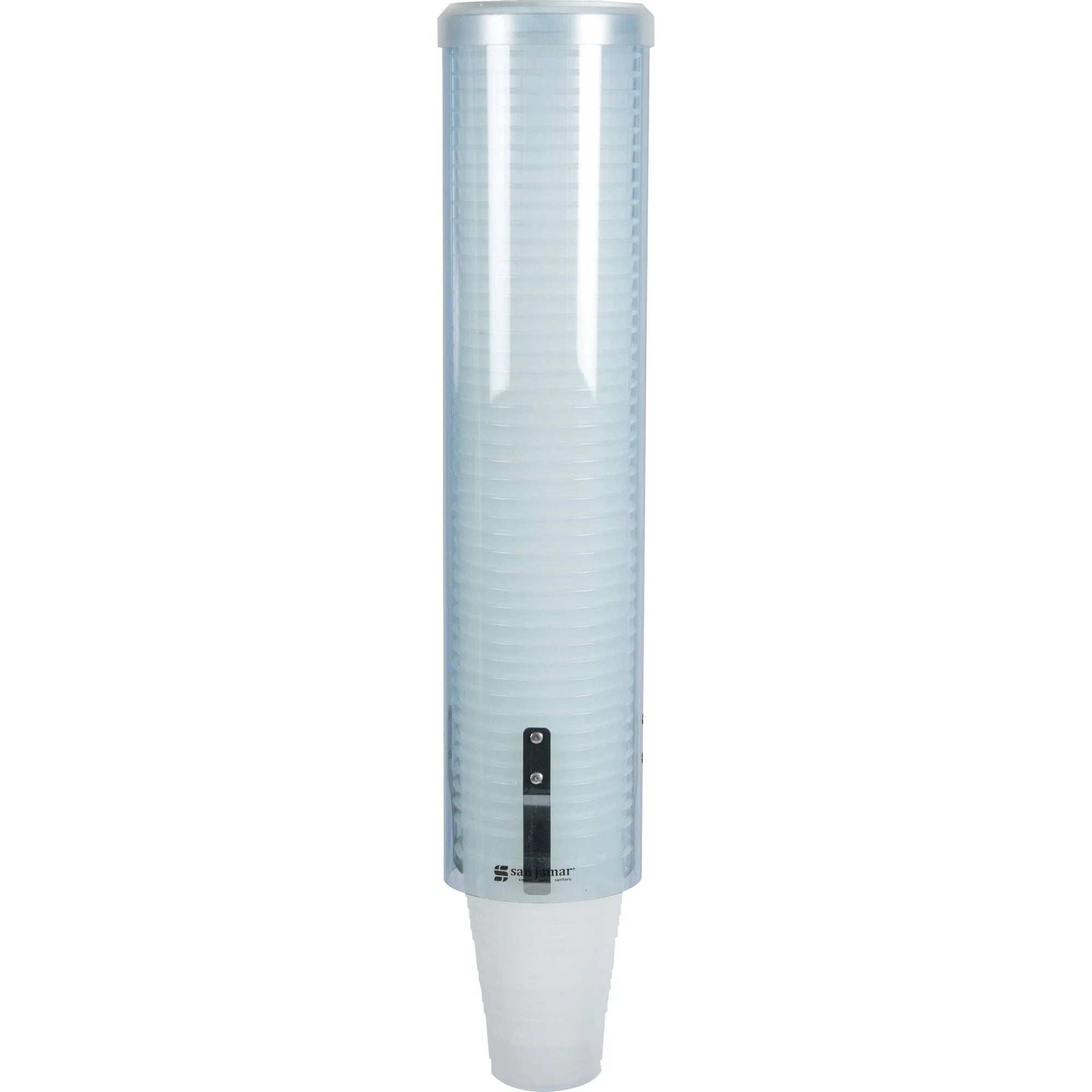 San Jamar Pull-type Water Cup Dispenser - 16’’ Tube - 3.39’’ Rim Diameter - Pull Dispensing - Paper Cups Supported