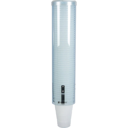 San Jamar Pull-type Water Cup Dispenser - 16’’ Tube - 3.39’’ Rim Diameter - Pull Dispensing - Paper Cups Supported