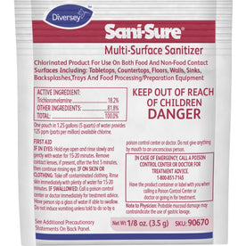 Sani-Sure Multi-Surface Sanitizer - Chlorine Scent - 0.13 oz - 100 / Carton - Disinfectants