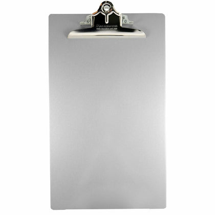 Saunders Aluminum Round Corner Clipboard - 1’’ Clip - 8.5’’ x 14’’ - Silver - Clipboards
