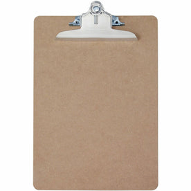 Saunders Brown Hardboard Clipboard - 1’’ Clip - 8.5’’ x 11’’ - Spring - Clipboards