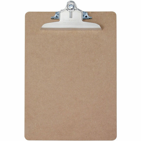 Saunders Brown Hardboard Clipboard - 1’’ Clip - 8.5’’ x 11’’ - Spring - Clipboards