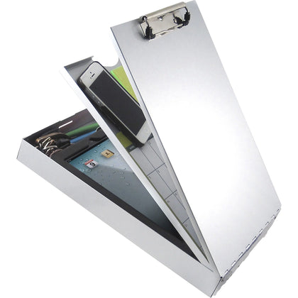 Saunders Cruiser-Mate II Storage Clipboard: Aluminum Gray 8 19/64’’ x 11 45/64’’ - Clipboards