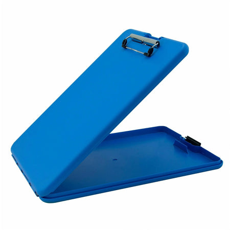 Saunders SlimMate Storage Clipboard - Blue Polypropylene - 0.50’’ Clip - 1 Each - Clipboards