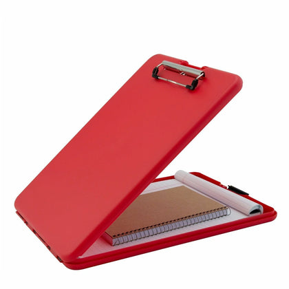 Saunders SlimMate Storage Clipboard: Red Polypropylene Top Opening 0.50’’ Clip - 8 1/2’’ x 12’’ - Clipboards