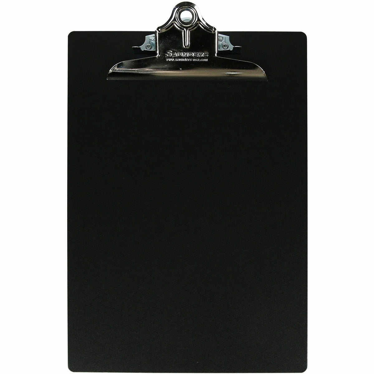 Saunders Smooth Aluminum Clipboard - Paper Storage - 8.5’’ x 11’’ - Black - Clipboards