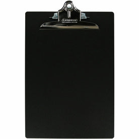 Saunders Smooth Aluminum Clipboard - Paper Storage - 8.5’’ x 11’’ - Black - Clipboards