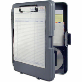 Saunders WorkMate II Poly Clipboard - Gray/Charcoal - 0.50’’ Clip - Durable Polypropylene - Clipboards