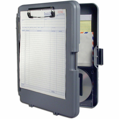 Saunders WorkMate II Poly Clipboard - Gray/Charcoal - 0.50’’ Clip - Durable Polypropylene - Clipboards