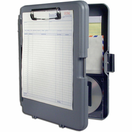 Saunders WorkMate II Poly Clipboard - Gray/Charcoal - 0.50’’ Clip - Durable Polypropylene - Clipboards