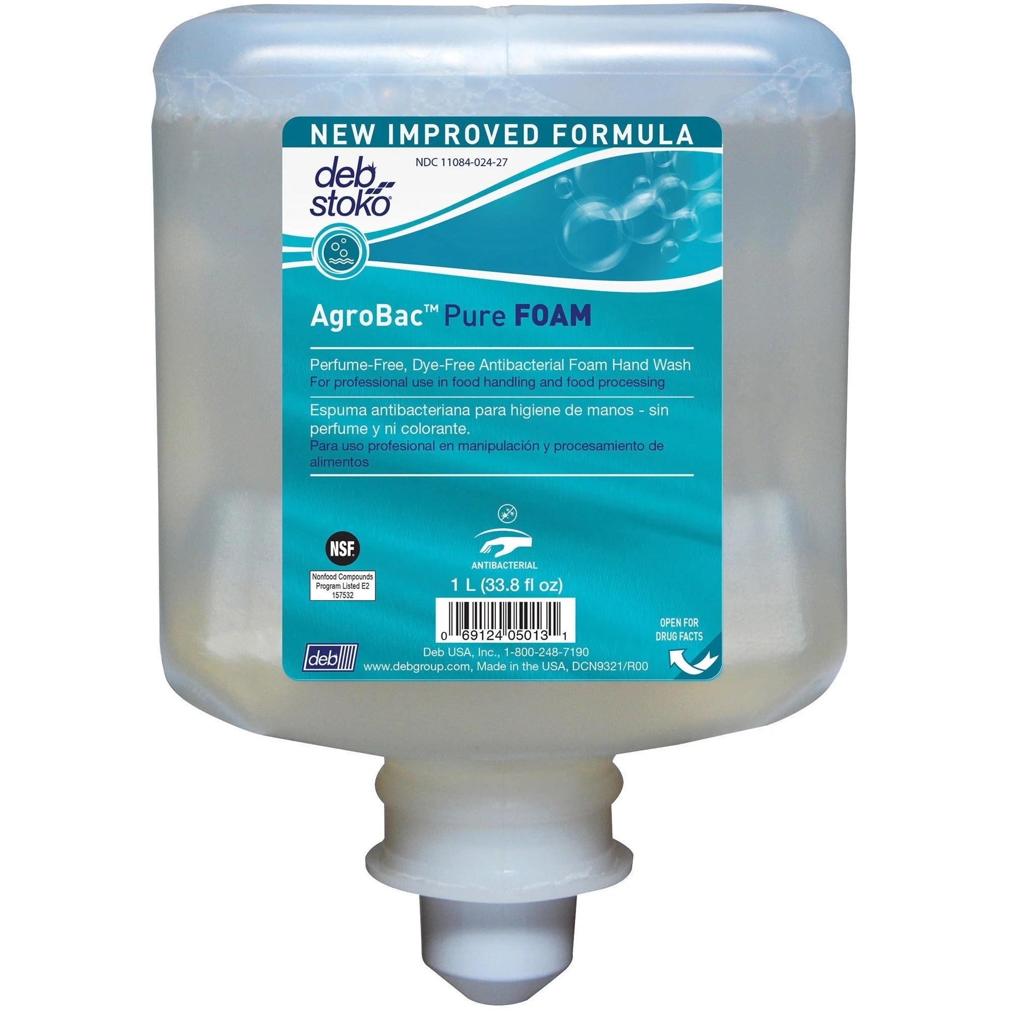 SC Johnson Antimicrobial Foam Hand Wash - Bacteria Remover - 1.06qt - Antibacterial - Skin Care Dispensers & Refills