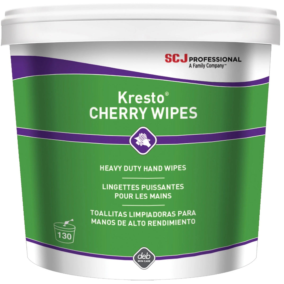SC Johnson Kresto Heavy-Duty XL Hand Wipes - Cherry Scented - 130 - Skin