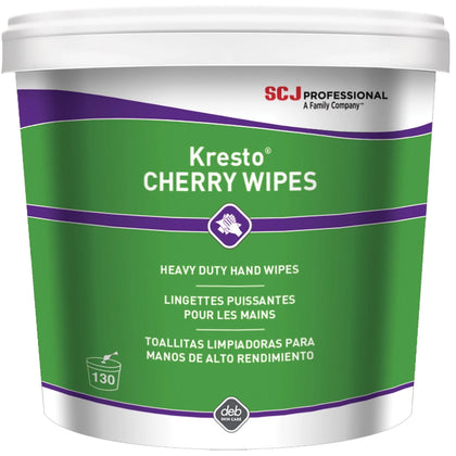 SC Johnson Kresto Heavy-Duty XL Hand Wipes - Cherry Scented - 130 - Skin
