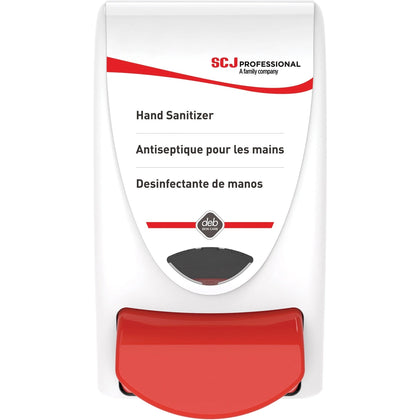 SC Johnson Manual Sanitizer Dispenser - Durable Wall Mountable - White - Skin Care Dispensers & Refills