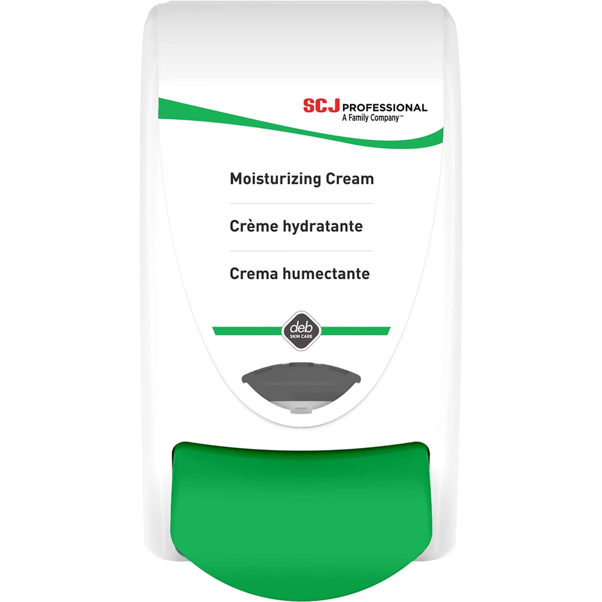 SC Johnson Moisturizing Cream Dispenser - Green - Plastic & Glass - 1 Unit - Skin Care Dispensers Refills