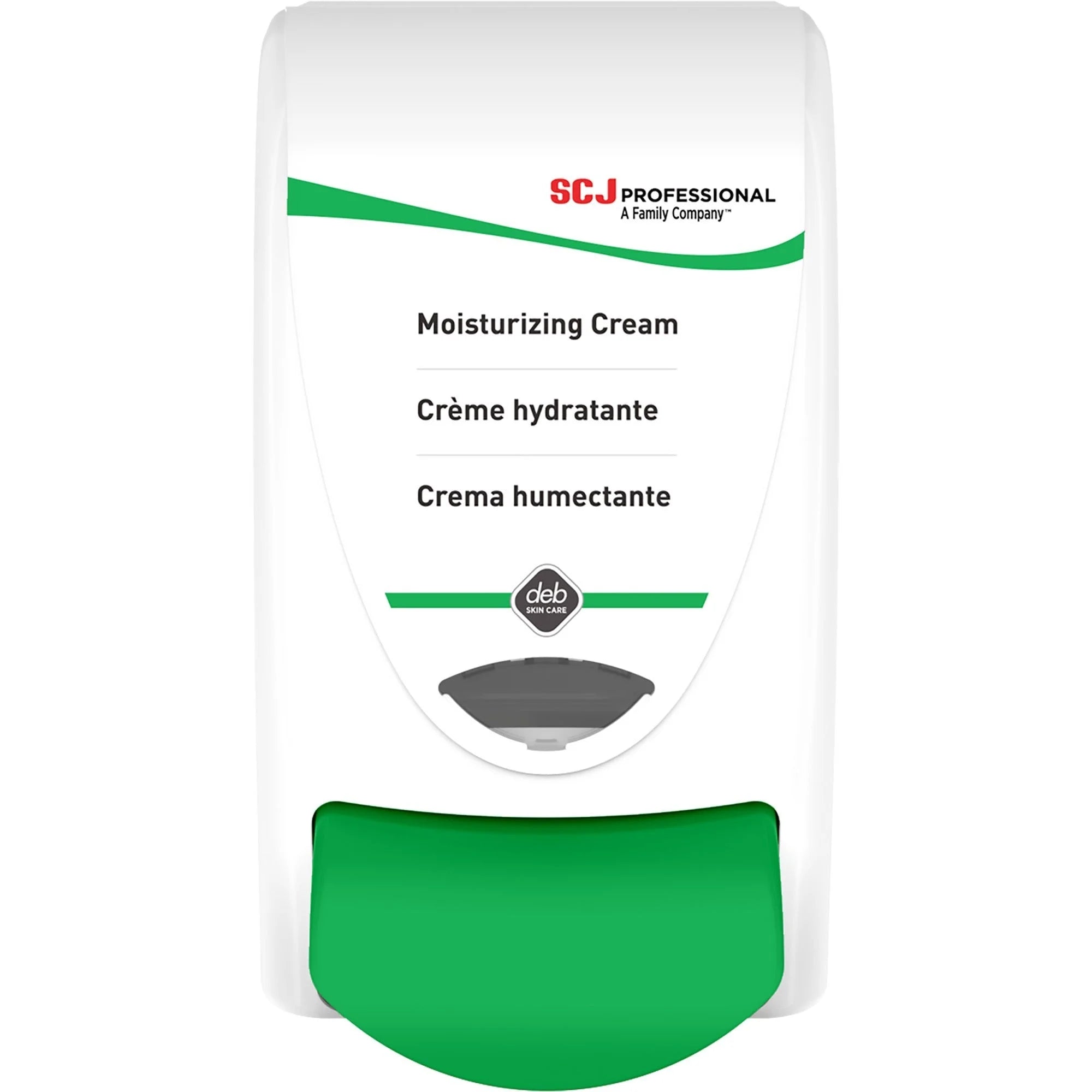 SC Johnson Moisturizing Cream Dispenser - Green - Plastic & Glass - 1 Unit - Skin Care Dispensers Refills
