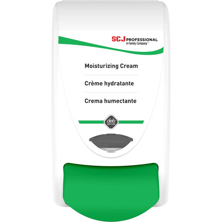 SC Johnson Moisturizing Cream Dispenser - Green - Plastic & Glass - 1 Unit - Skin Care Dispensers Refills