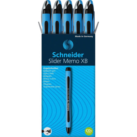 Schneider Slider Memo XB Ballpoint Pen - Extra Broad Point - Black Ink - 10 Pack - Pens