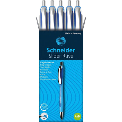 Schneider Slider Rave XB Ballpoint Pen - Extra Broad Point - Blue Ink - 5 Pack - Pens