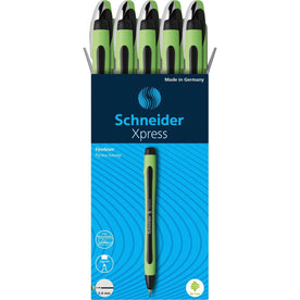 Schneider Xpress Fineliner Pen: 0.8mm Medium Point Black Ink - 10 Pack - Pens