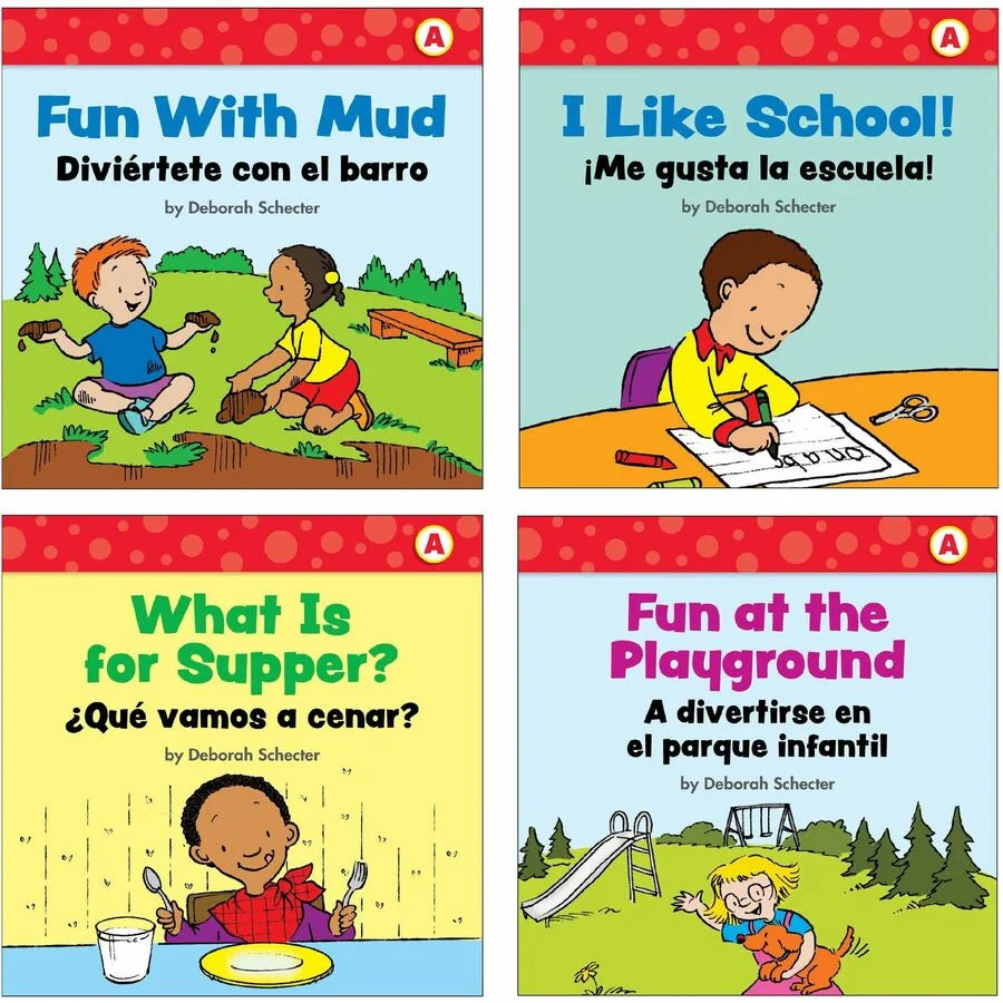 Scholastic First Little Readers Book Set by Deborah Schecter - Engaging 8-Page Books in English and Spanish - Learning