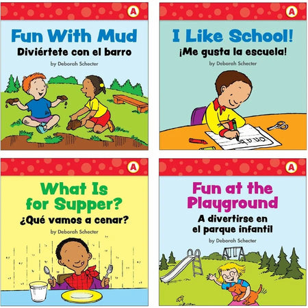 Scholastic First Little Readers Book Set by Deborah Schecter - Engaging 8-Page Books in English and Spanish - Learning