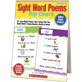 Scholastic Sight Word Poems Flip Chart: Fun Learning for Words & Rhyming - Pocket Charts Accessories