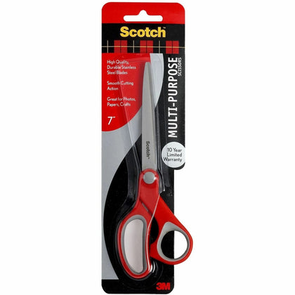 Scotch 7’’ Multipurpose Scissors: Stainless Steel Red/Silver - Scissors