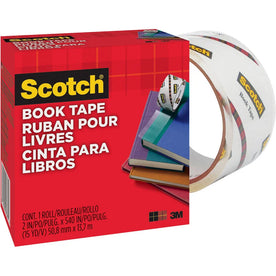 Scotch Book Tape: 15 yd x 2’’ - Clear Acrylic - Crack Resistant - Repair Reinforce Protect - Tapes