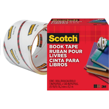 Scotch Book Tape: 15 yd x 3’’ - Clear Acrylic for Repairing & Protecting - Tapes